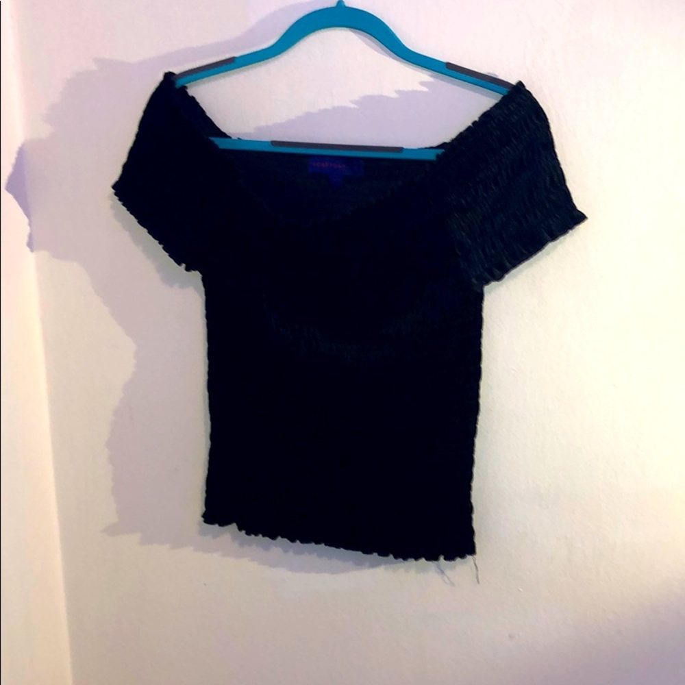 Black off shoulder,  velvet